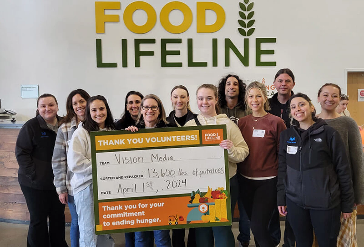 The Vision Media team at Food Lifeline 2024