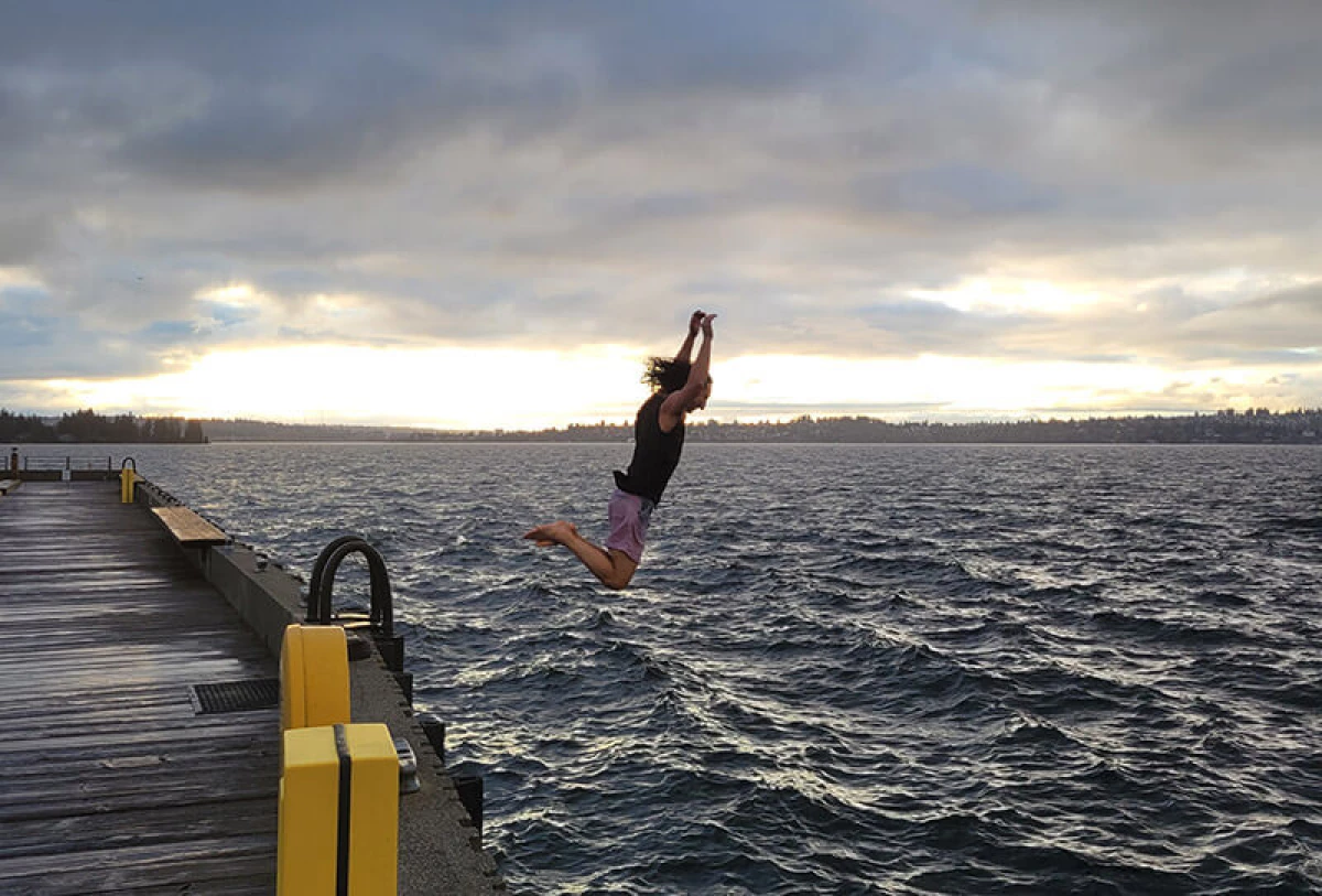 Max jumping into the lake 2024