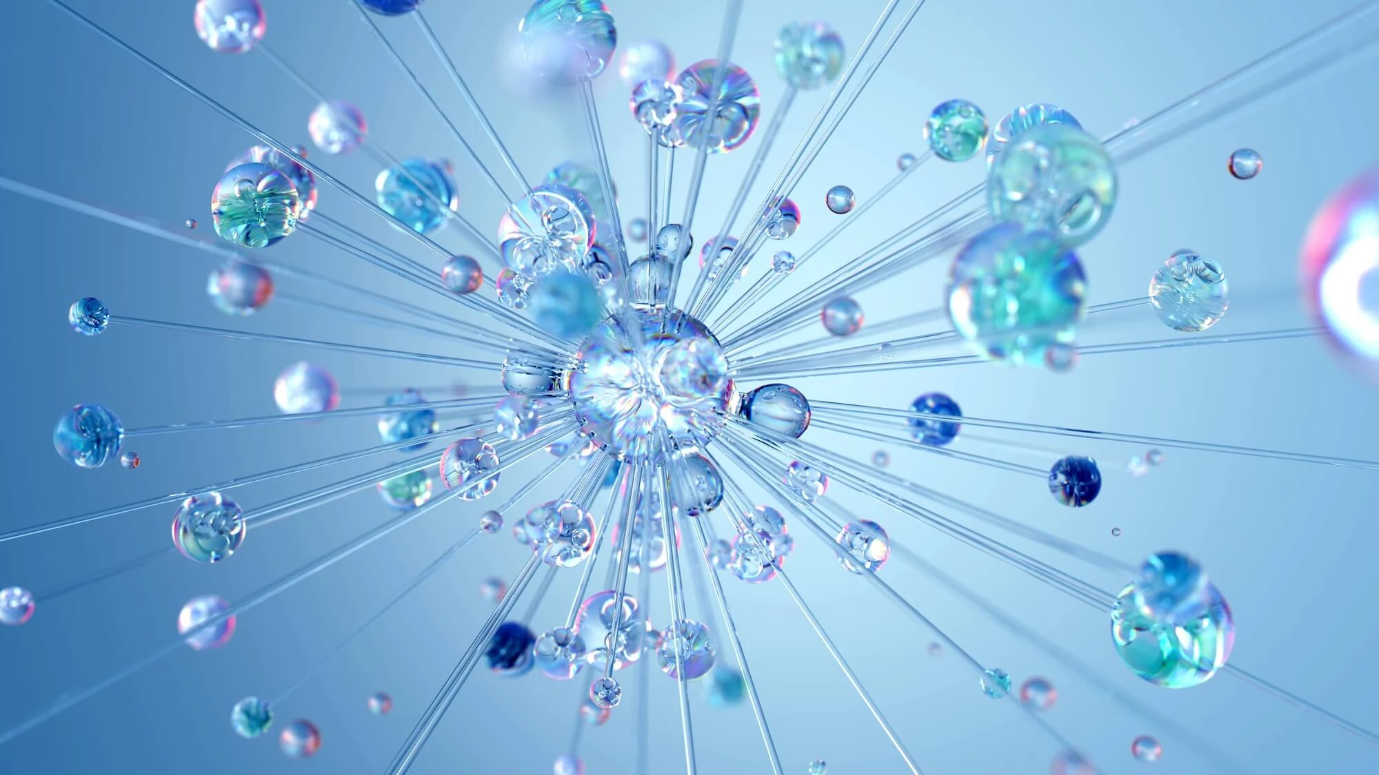 glass beads connected to eachother