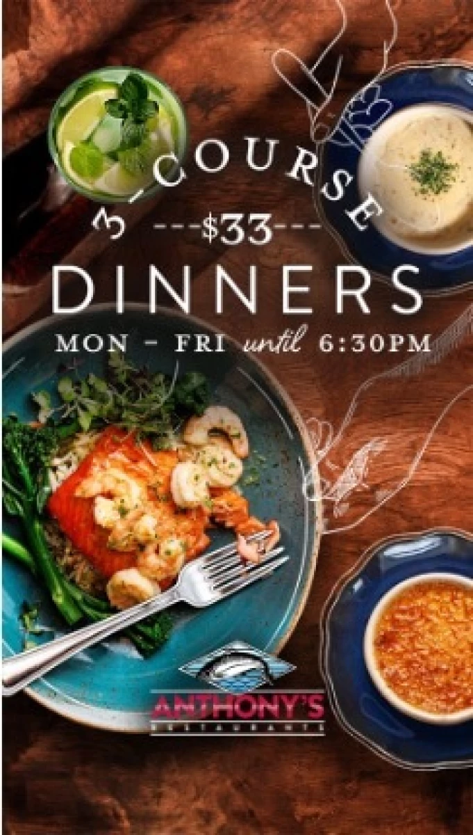 Featured image 1 for the Anthony's Restaurants Sunset Dinner Campaign case study