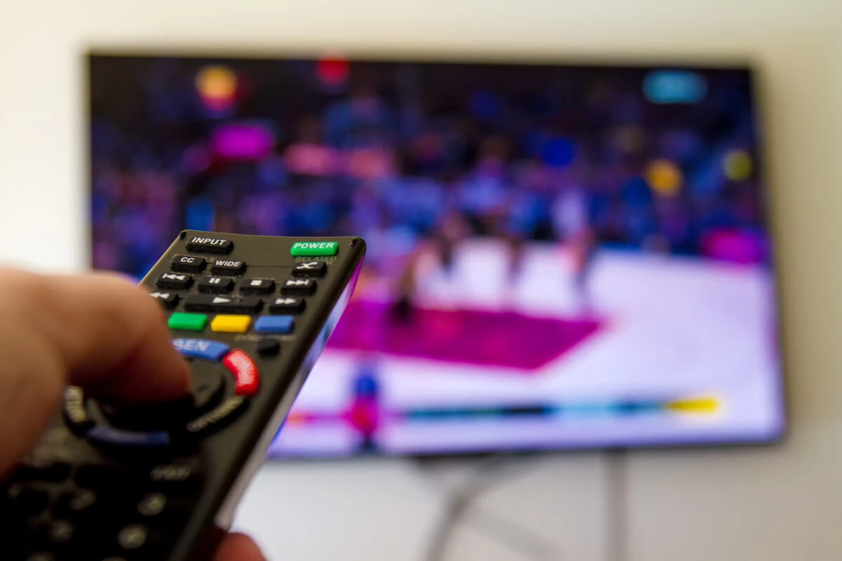 Remote pointing at sports on TV