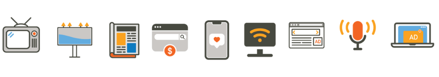 Traditional and Digital Media Channel Icons