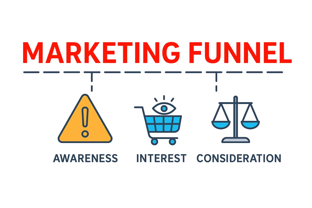 Graphic of the marketing funnel