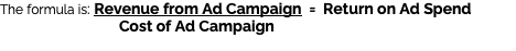 ROAS formula