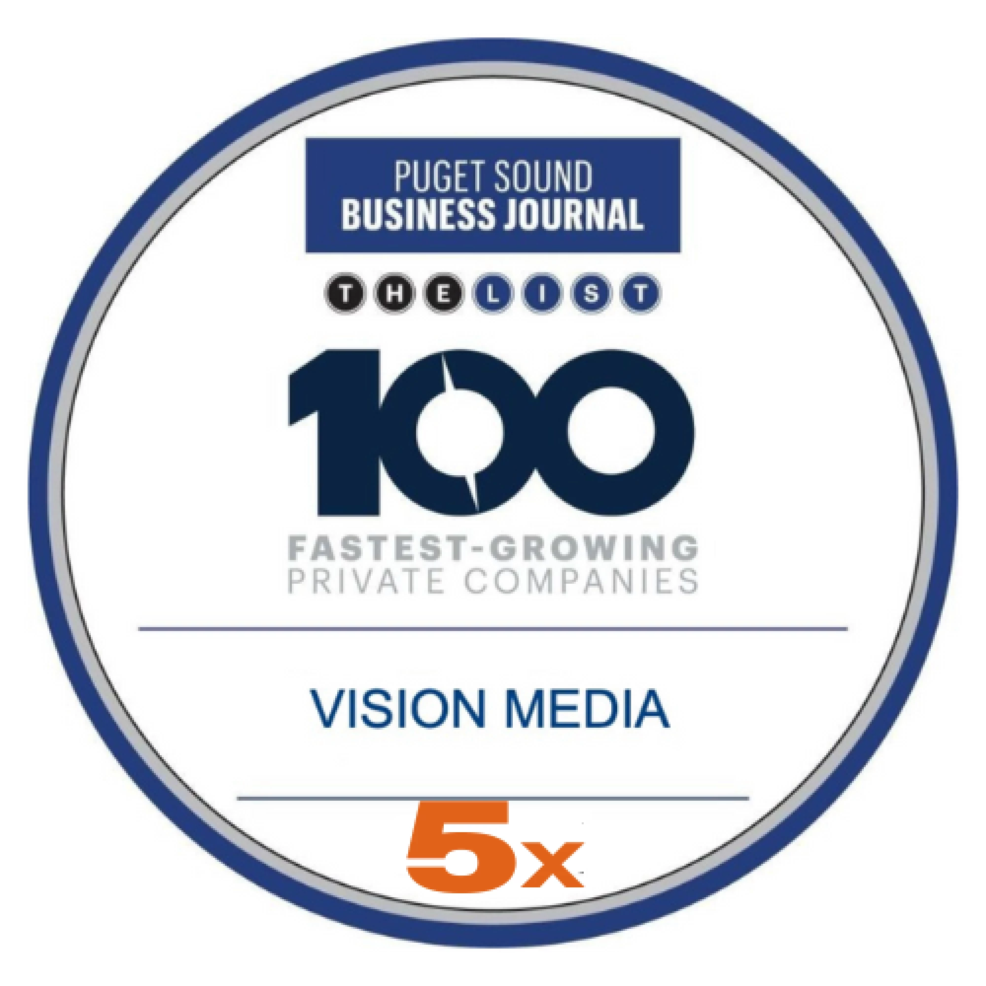 Vision Media - PSBJ 100 Fastest-Growing Private Companies