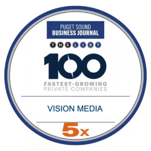 Puget Sound Business Journal 2025 Fastest Growing 5x