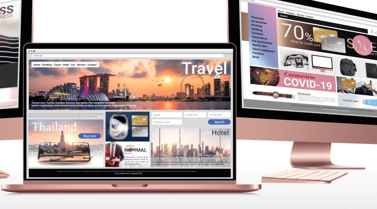 Websites with ads