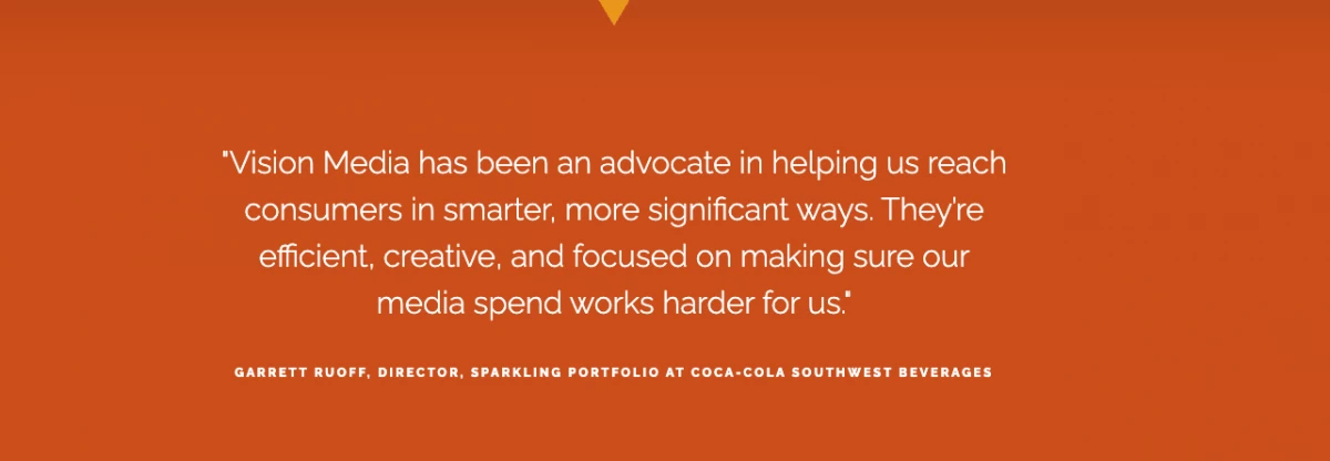 Coke testimonial for Vision Media