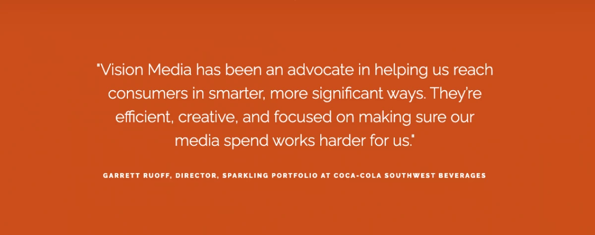 Coke testimonial for Vision Media